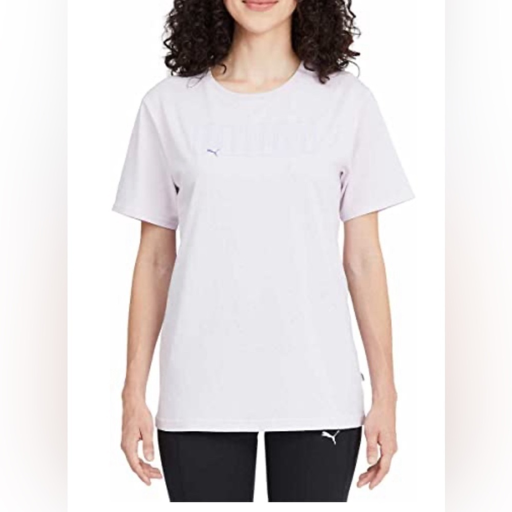 PUMA Womens Boyfriend Logo Tee Shirt (Purple, sz Large).